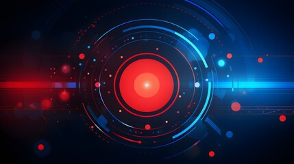 
red and blue Abstract technology background circles digital hi-tech technology design background. concept innovation. vector illustration