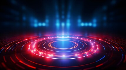 
red and blue Abstract technology background circles digital hi-tech technology design background. concept innovation. vector illustration