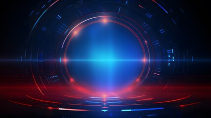 
red and blue Abstract technology background circles digital hi-tech technology design background. concept innovation. vector illustration