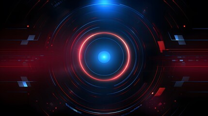 
red and blue Abstract technology background circles digital hi-tech technology design background. concept innovation. vector illustration