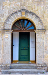 ancient portals in the historic center of patù salento italy