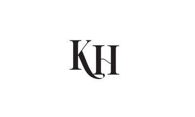 KH, HK, K , H , Abstract Letters Logo Monogram