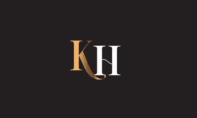 KH, HK, K , H , Abstract Letters Logo Monogram
