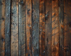 The image shows a dark wood background with a rough texture. The wood is a dark brown color with...