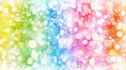 Colorful rainbow bokeh background with soft, out-of-focus lights creating a vibrant and dynamic visual effect