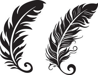 Obraz premium Feather Floral Vector Illustration