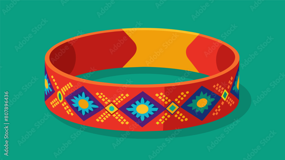 Poster a simple cuff bracelet is given a new personality with a layer of colorful fabric and intricate embr