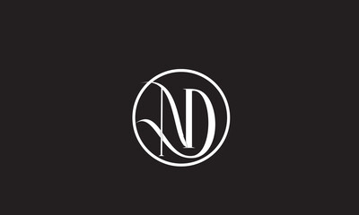 ND, DN, D, N Abstract Letters Logo Monogram