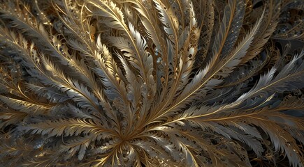pattern, fractal feathers, plume made of fractals