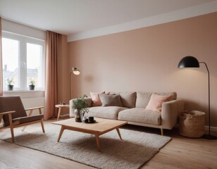 modern living room, interior, room, bedroom, bed, hotel, home, furniture, house, design, luxury, sofa, window, apartment, lamp, living, architecture, living room, wall, contemporary, Generative AI