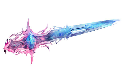 Blue and pink Knife on PNG Background