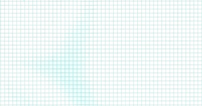 Exercise book grid natural real mowing right to left 4k version. Crazy doodle grunge pulsing stop motion blank background good for titles, intro, school, background, etc...
