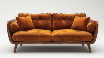 a couch on white background