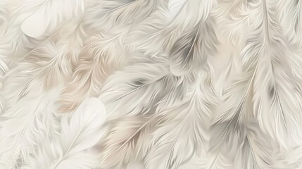 Fototapeta premium Soft White Feather Texture Background in High Detail