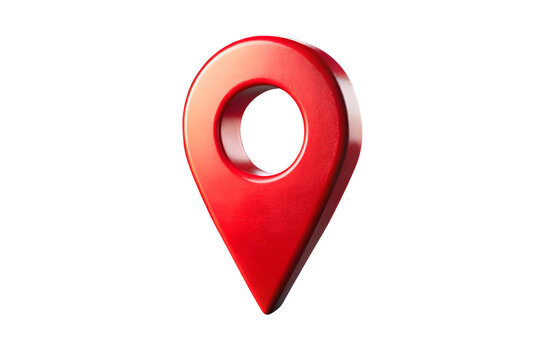A 3D Red Map Address Location Pin Pointer