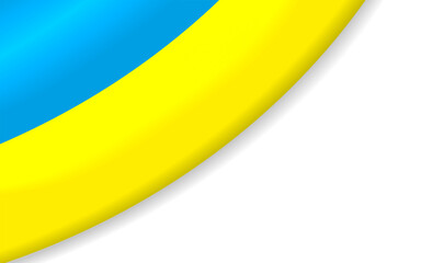 Vector Ukrainian Flag Design. Template Flag of Ukraine with copy space isolated transparent background. EPS 10