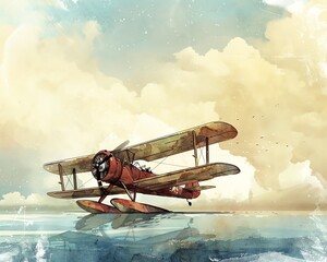 Illustrate the progression of aviation milestones from a side view