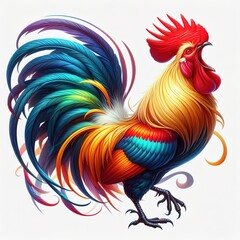 colorful roosters