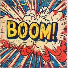 boom illustration graffiti, pop art explosion