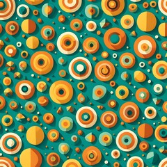 Fototapeta premium Retro Geometric Seamless Pattern