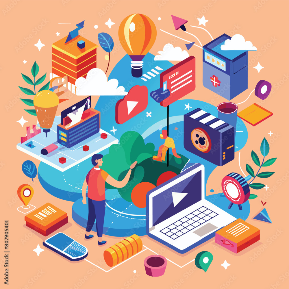 Poster content creation and multimedia production