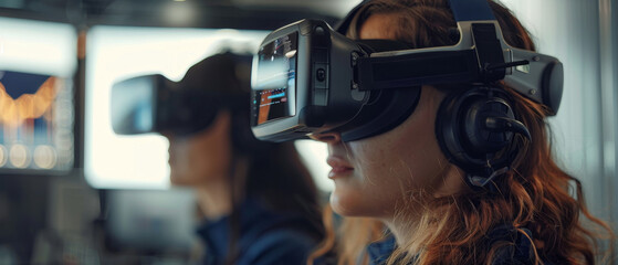 Professionals using VR to optimize business processes