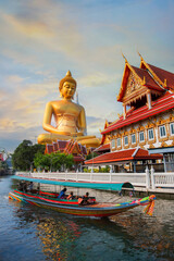 The Big Seated Buddha Statue (Buddha Dhammakaya Dhepmongkol) at Wat Paknam Phasi Charoen (temple) in Bangkok, Thailand