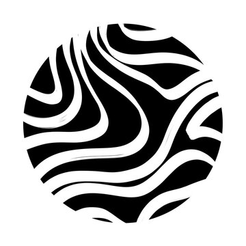 Geometric abstract round ellement