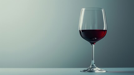Elegant Red Wine in a Clear Glass on a Moody Background