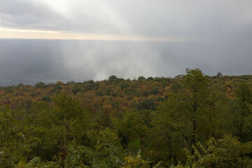 Great Smoky Mountains with low clouds