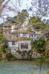 Historic Quarter of Estella-Lizarra town, Navarre, Northern Spain. Ega River neighborhood