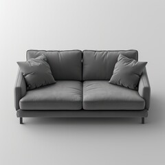 grey sofa top view