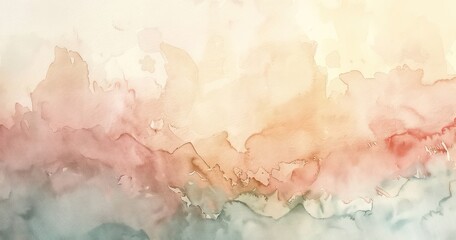 fluidity softness of watercolor wash abstract landscape