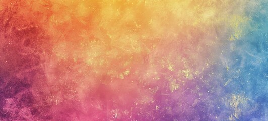  A grainy gradient background with soft, blurred edges in various colors of yellow, blue, purple, red, orange and pink