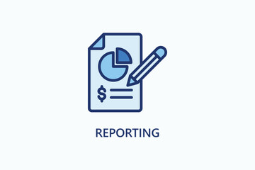 Reporting Vector Icon Or Logo Illustration