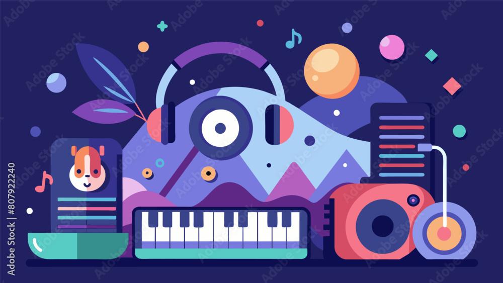 Poster a mix of relaxing electronic beats and delicate vocals perfect for creating a tranquil atmosphere wh