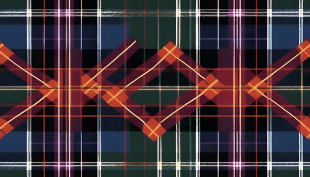 Tartan patterns with crisscrossed lines and inters upscaled 10