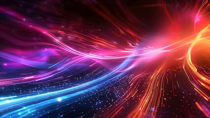 Obraz premium Digital Movement: Blurry Binary Data Representing Technology, Machine Learning, and Big Data. Concept Technology, Machine Learning, Big Data, Binary Data, Blurry Movement