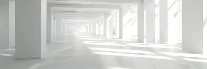 Obraz premium data center with rows of server equipment and shelves for storage