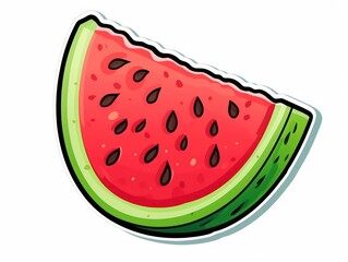 watermelon, hand drawing, white background