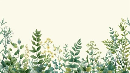 vector illustration of plants on a isolated background