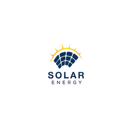 Obraz premium creative solar energy logo icon