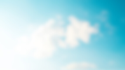 Blureed of blue sky and white clouds.blue sky background.