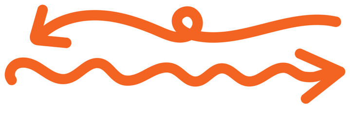 Long Arch Arrow Vector Icon. Isolated Vector Design Element