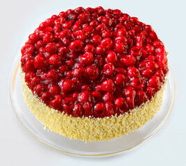 Himbeer Torte ganz, sahnetorte, Obstkuchen, Himbeeren, Dessert