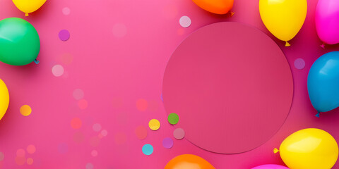 Balloons on a soft color background