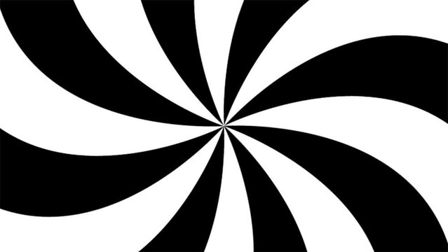 Black and white spiral looping 4K animation video. Very suitable for background, therapy, and so on.
