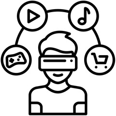 Metaverse Outline Icon Pack