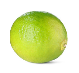 Fresh green ripe lime isolated on white