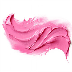a pink brush stroke on an isolated white background